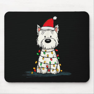 West Highland White Terrier Weihnachtsgrafik Hund Mousepad