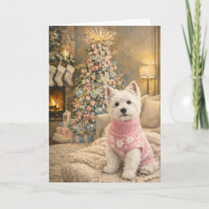 West Highland White Terrier Weihnachtskarte Feiertagskarte