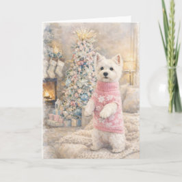 West Highland White Terrier Weihnachtskarte Feiertagskarte