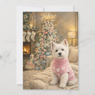 West Highland White Terrier Weihnachtskarte Feiertagskarte