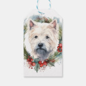West Highland White Terrier Weihnachtskranz Geschenkanhänger (Rückseite)