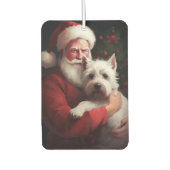 West Highland White Terrier Weihnachtsmann Autolufterfrischer (Vorderseite)
