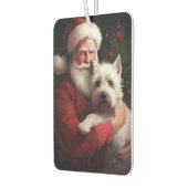 West Highland White Terrier Weihnachtsmann Autolufterfrischer (Links)