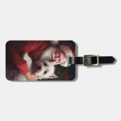 West Highland White Terrier Weihnachtsmann Gepäckanhänger (Vorderseite horizontal)