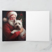 West Highland White Terrier Weihnachtsmann Karte (Innenseite)