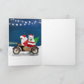 West Highland White Terrier Weihnachtsmann Karte (Innenseite)