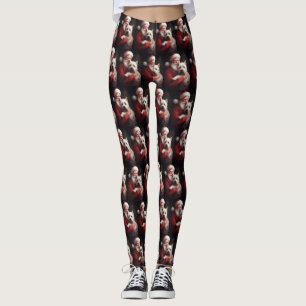West Highland White Terrier Weihnachtsmann Leggings