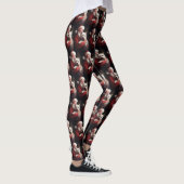 West Highland White Terrier Weihnachtsmann Leggings (Rechts)