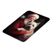 West Highland White Terrier Weihnachtsmann Magnet (Linke Seite)