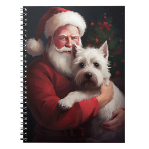 West Highland White Terrier Weihnachtsmann Notizblock