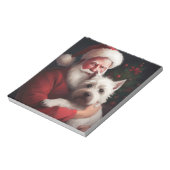 West Highland White Terrier Weihnachtsmann Notizblock (Rotiert)