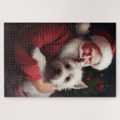 West Highland White Terrier Weihnachtsmann Puzzle (Horizontal)