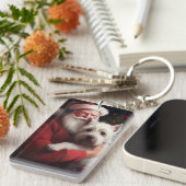 West Highland White Terrier Weihnachtsmann Schlüsselanhänger (Vorderseite rechts)