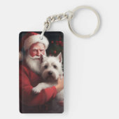 West Highland White Terrier Weihnachtsmann Schlüsselanhänger (Rückseite)