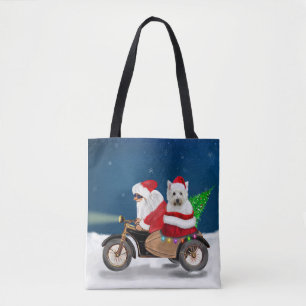 West Highland White Terrier Weihnachtsmann Tasche