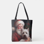 West Highland White Terrier Weihnachtsmann Tasche (Rückseite)