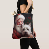 West Highland White Terrier Weihnachtsmann Tasche (Von Nahem)