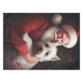 West Highland White Terrier Weihnachtsmann Tischdecke (Vorderseite (Horizontal))