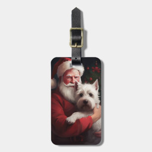 West Highland White Terrier Weihnachtsmann Weihnac Gepäckanhänger