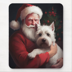 West Highland White Terrier Weihnachtsmann Weihnac Mousepad