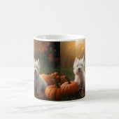 West Highland White Terrier Welppy Autumn Pumpkin Kaffeetasse (Mittel)