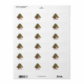 West Highland White Terrier West Christmas Adressaufkleber (Vorne)