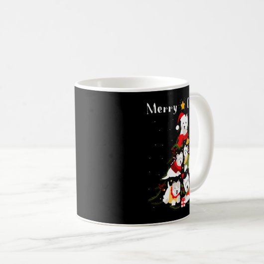 West Highland White Terrier Westie Christmas Tree Kaffeetasse (VorderseiteRechts)