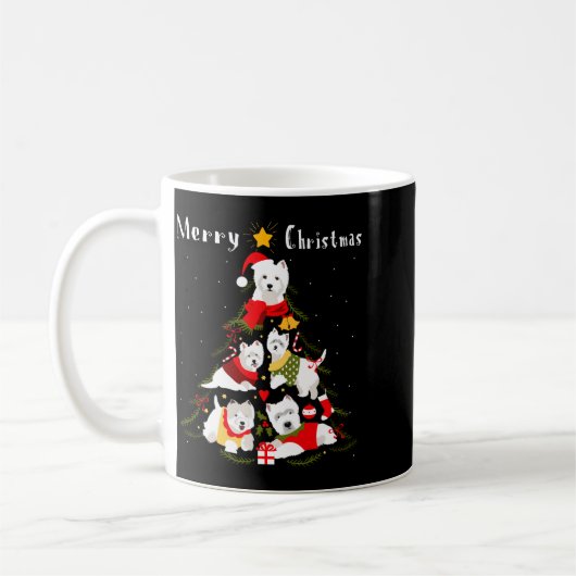 West Highland White Terrier Westie Christmas Tree Kaffeetasse (Links)