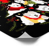 West Highland White Terrier Westie Christmas Tree Poster (Ecke)