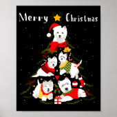 West Highland White Terrier Westie Christmas Tree  Poster (Vorne)