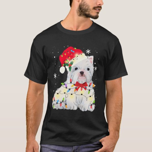 West Highland White Terrier Westie Dog Christmas G T-Shirt (Vorderseite)