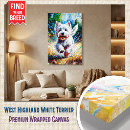 West Highland White Terrier "Westie" Dog Portrait Leinwanddruck