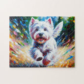 West Highland White Terrier "Westie" Dog Portrait Puzzle (Horizontal)