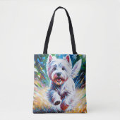 West Highland White Terrier "Westie" Dog Portrait Tasche (Vorderseite)