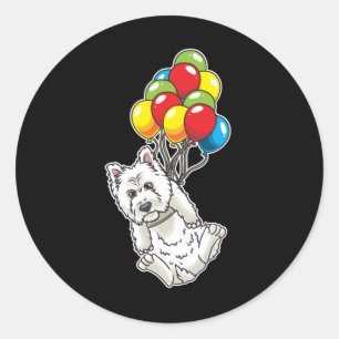 West Highland White Terrier Westie Geschenke Runder Aufkleber