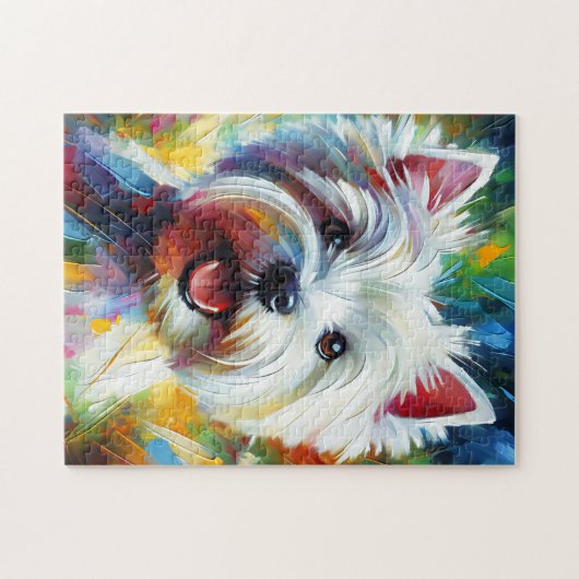 West Highland White Terrier (Westie) Hund Acrylic Puzzle (Horizontal)