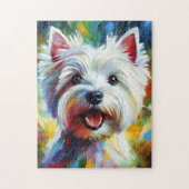 West Highland White Terrier (Westie) Hund Acrylic Puzzle (Vertikal)
