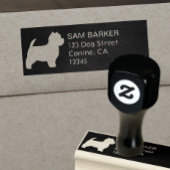 West Highland White Terrier Westie Rücksendeadress Gummistempel