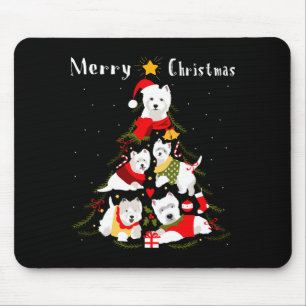 West Highland White Terrier Westie Weihnachtsbaum  Mousepad