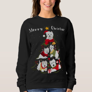 West Highland White Terrier Westie Weihnachtsbaum Sweatshirt
