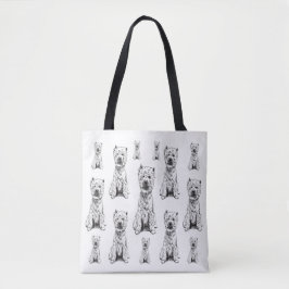 West Highland White Terrier. "Westy" - Pattern Tasche