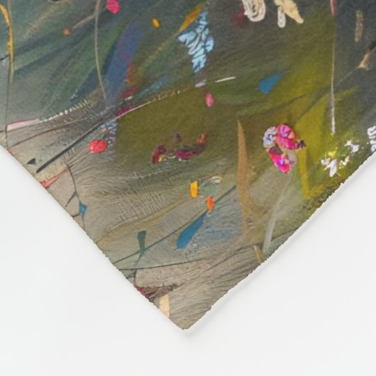 West Highland White Terrier Wildblumen Fleecedecke (Ecke)