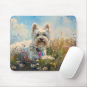 West Highland White Terrier Wildblumen Mousepad (Mit Mouse)