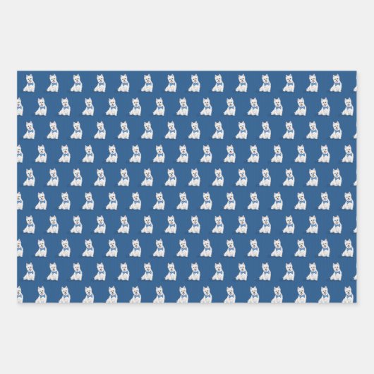 West HIghland White Terrier Wrapping Paper Geschenkpapier Set (Vorderseite 3)