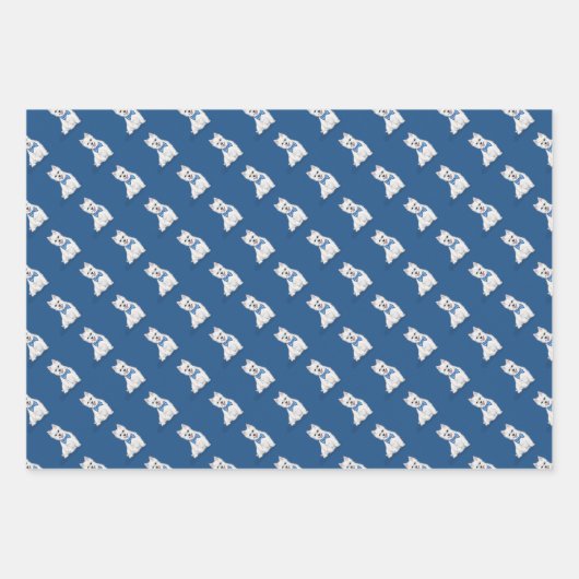 West HIghland White Terrier Wrapping Paper Geschenkpapier Set (Vorderseite)