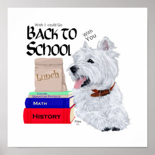 West Highland White Terrier zurück zur Schule Poster