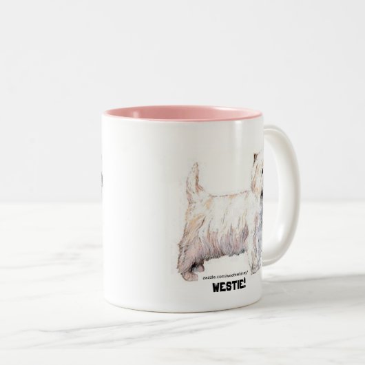 West Highland White Terrier Zweifarbige Tasse (VorderseiteRechts)