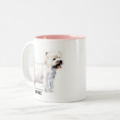 West Highland White Terrier Zweifarbige Tasse (Vorderseite Links)