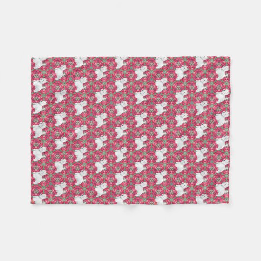 West Highland White Terriers Fleecedecke (Vorderseite (Horizontal))