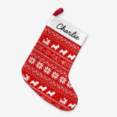 West Highland White Terriers Muster Westie Hunde S Kleiner Weihnachtsstrumpf (Vorderansicht (hängend))